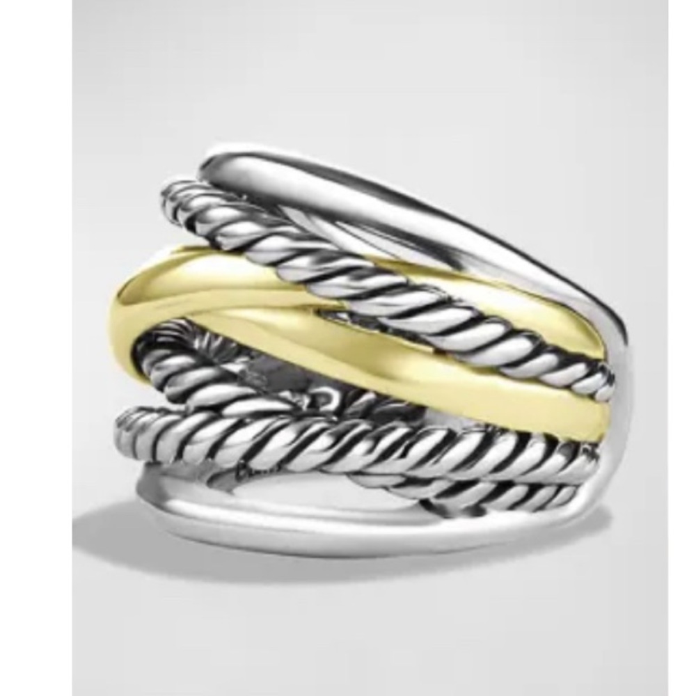 David Yurman wide crossover ring. Size 7.5.